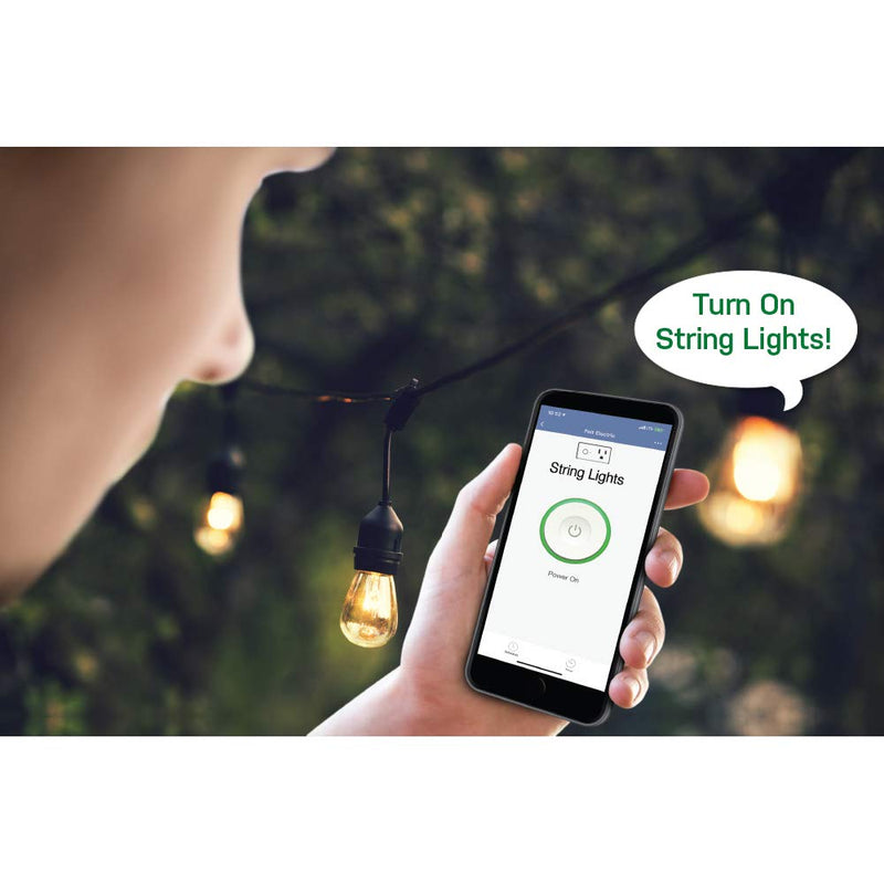 [Australia] - Feit Electric WiFi Work with Alexa and Google Home, Feit App, No hub Required, 2.4 Ghz Network Only, Remote Control from Anywhere 15 Amp Smart Outlet Plug, Indoor, White 