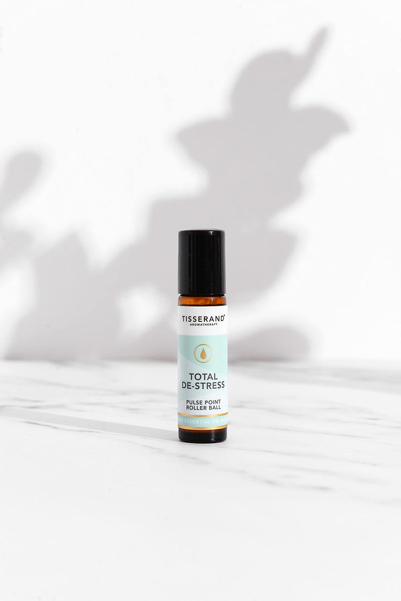 [Australia] - Tisserand Aromatherapy | Total De-Stress | Geranium Pulse Point Aromatherapy Rollerball With Nutmeg & Orange | 100% Pure Essential Oil Blend | 10ml 