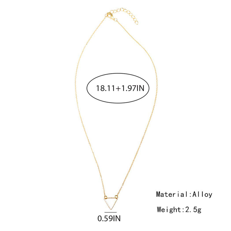 [Australia] - Jozape Simple Short Necklace Hallow Triangle Necklace Jewelry Chain for Women and Girls (Gold) Gold 