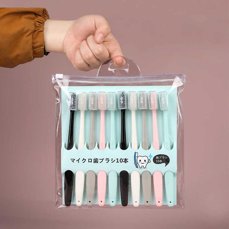 [Australia] - 10 Pieces Soft Small Head Toothbrush Extra Soft Toothbrush for Sensitive Gums Soft Toothbrush for Adults Suitable for The Whole Family Adult Kid 