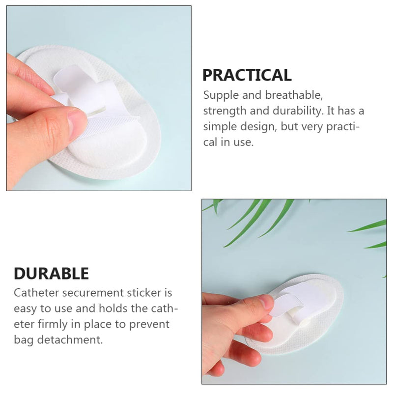 [Australia] - EXCEART Catheter Tube Holder 20Pcs Catheter Fixation Stickers Catheter Stabilization Device Catheter Tube Fixing Tapes 