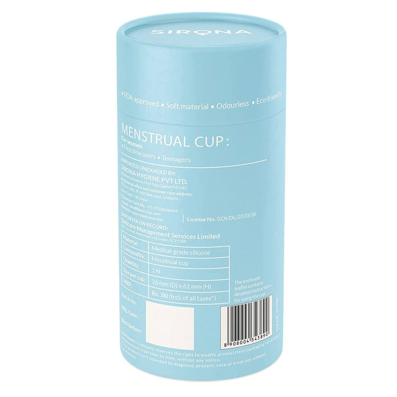 [Australia] - Sirona Reusable Menstrual Cup Small | Reusable Period Cup | Tampon and Pad Alternative | for Beginners & Teenagers Small (Pack of 1) 