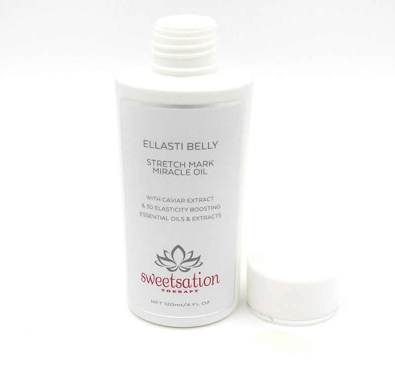 [Australia] - Sweetsation Therapy Organic EllastiBelly Stretch Mark Miracle Oil, 4oz. Stretch Marks Prevention in Pregnancy With Omega 3,6,9, Vitamins, Micro-Elements, Amino Acids, 30+ Extracts to Boost Elasticity. 
