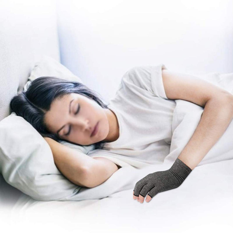 [Australia] - 2 Pairs Arthritis Gloves for Women & Men - Compression Gloves for Arthritis Pain Relief - Rheumatoid & Osteoarthritis, for Typing and Daily Work.(M) Grey M (4 Count) 2 