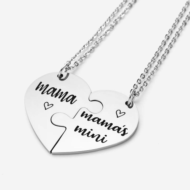 [Australia] - JOFUKIN Mother Daughter Necklace 2 Pieces Set Mom Gifts from Daughter Matching Heart Necklaces for Women Gifts for Mom 