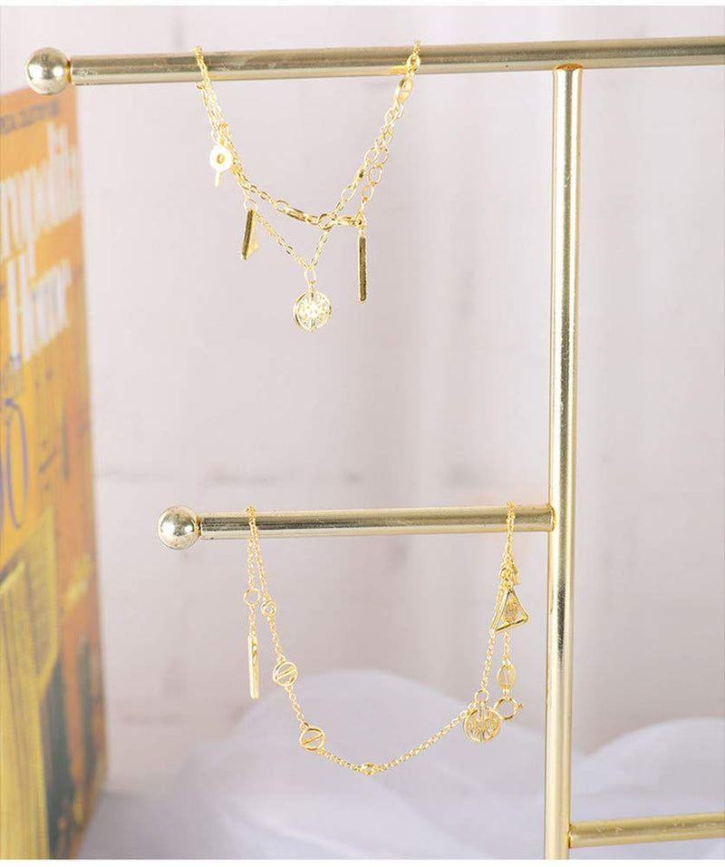 [Australia] - Minelife Jewelry Stand Display Necklace Holder, T-Bar Necklace Display Stand Hanging Pendant Rack Jewelry Organizer Stand for Bracelets, Necklaces and Earrings 