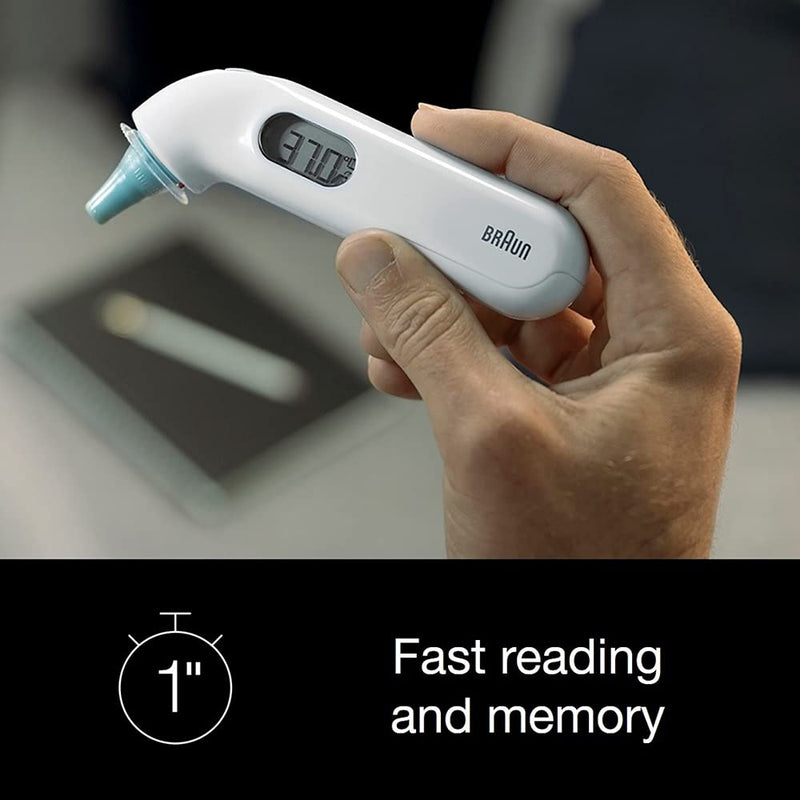 [Australia] - Braun ThermoScan 3 Ear Thermometer (Professional Accuracy, Audio Fever Indicator Reliable, Temperature Screening, Fever, Fast, Easy to Use, Hygienic, Baby, Adults) IRT3030 