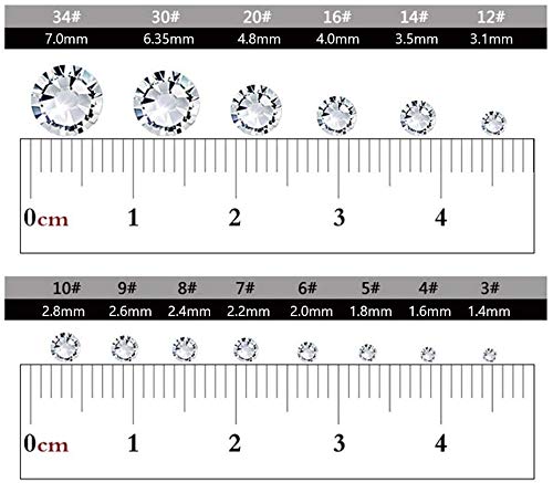 [Australia] - Onwon 1440 Pieces SS16 / 4mm Clear Crystal Flat Back Brilliant Round Rhinestones Glass Stones Glitter Gems Transparent Faux Diamond (Clear) 