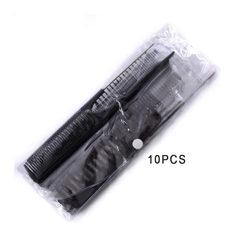 [Australia] - 10PCS Black Hair Comb Set Professional Salon Hairdressing Styling Comb Set Multifunction Anti-Static Barbers Brush Combs Set for Women Men Kids 