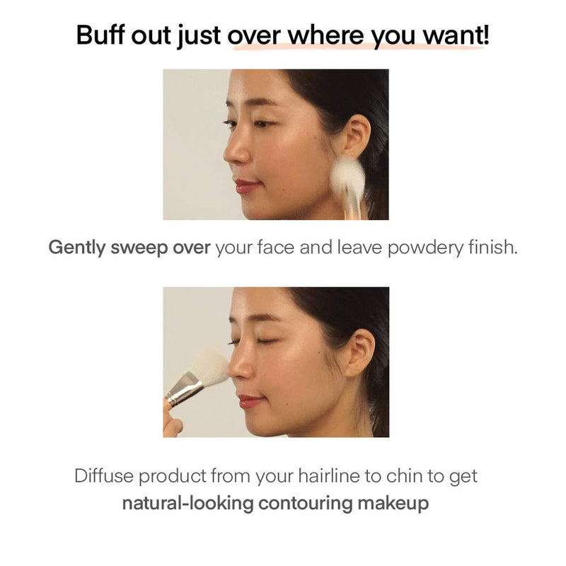 [Australia] - THE TOOL LAB 153 Classic Face Powder Brush -Powder Contouring Blush Brush Premium Makeup -Premium Quality Natural Hair Bristles Cosmetic 
