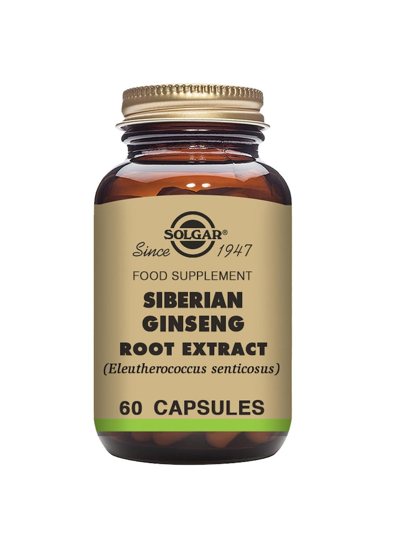 [Australia] - Solgar Siberian Ginseng Root Extract Vegetable Capsules - Supports Your Body in Times of Physical or Mental Demand - Food Supplement - Vegan, Vegetarian, Kosher, Halal - Pack of 60 