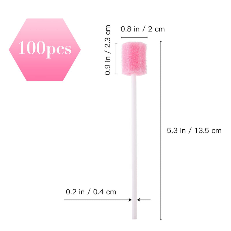 [Australia] - Artibetter 100pcs Disposable Dental Swabs Portable Mouth Sponge Sticks One Time Use Oral Care Swab Sticks Mouth Cleaner 