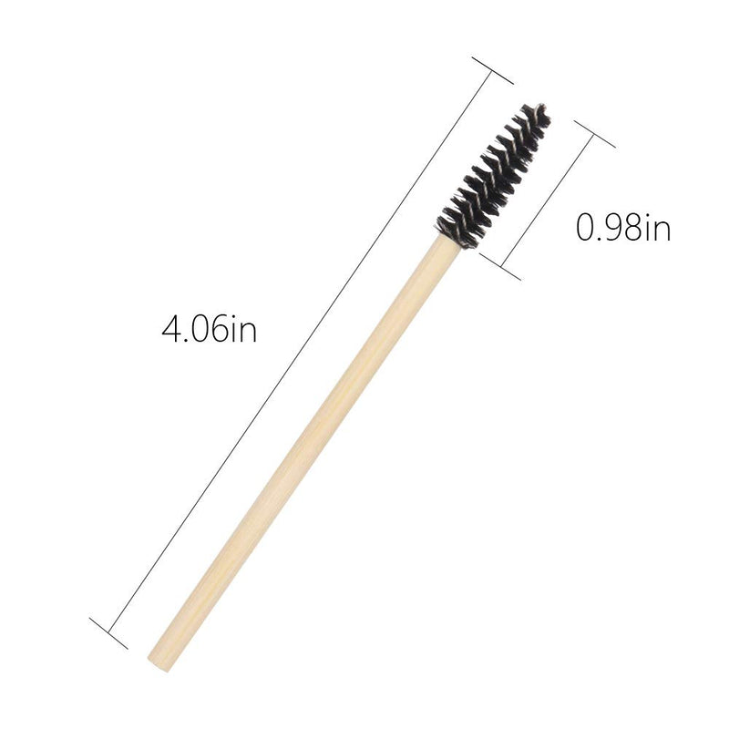 [Australia] - MyAoKuE-UP 100 Pack Bamboo Handle Mascara Wands Disposable Eyelash Brushes Eco-friendly Lash Extension Tool, Black 