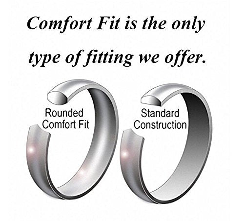 [Australia] - CROWNAL 4mm 6mm 8mm Black/Silver/Gunmetal/Gold Tungsten Wedding Couple Bands Rings Men Women Matte Brushed Finish Center Engraved I Love You Size 4 to 17 Black 2mm 