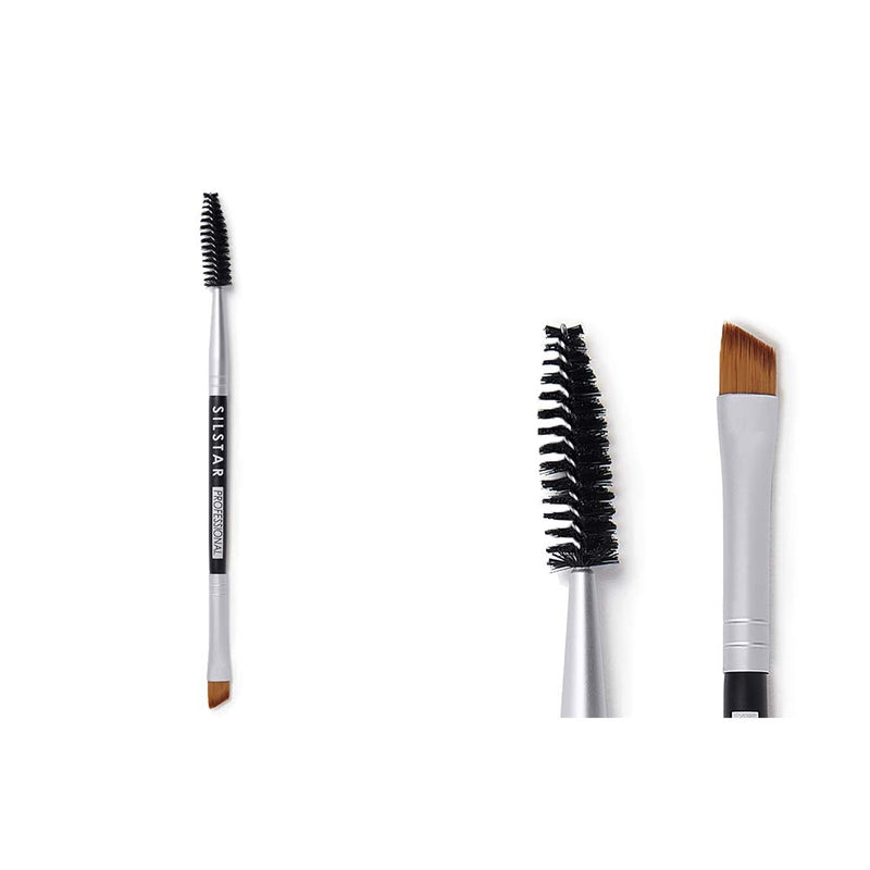 [Australia] - SILSTAR PROFESSIONAL DUAL EYEBROW BRUSH MADE IN KOREA BROW BRUSH AND SPOOLIE BRUSH SPB014 