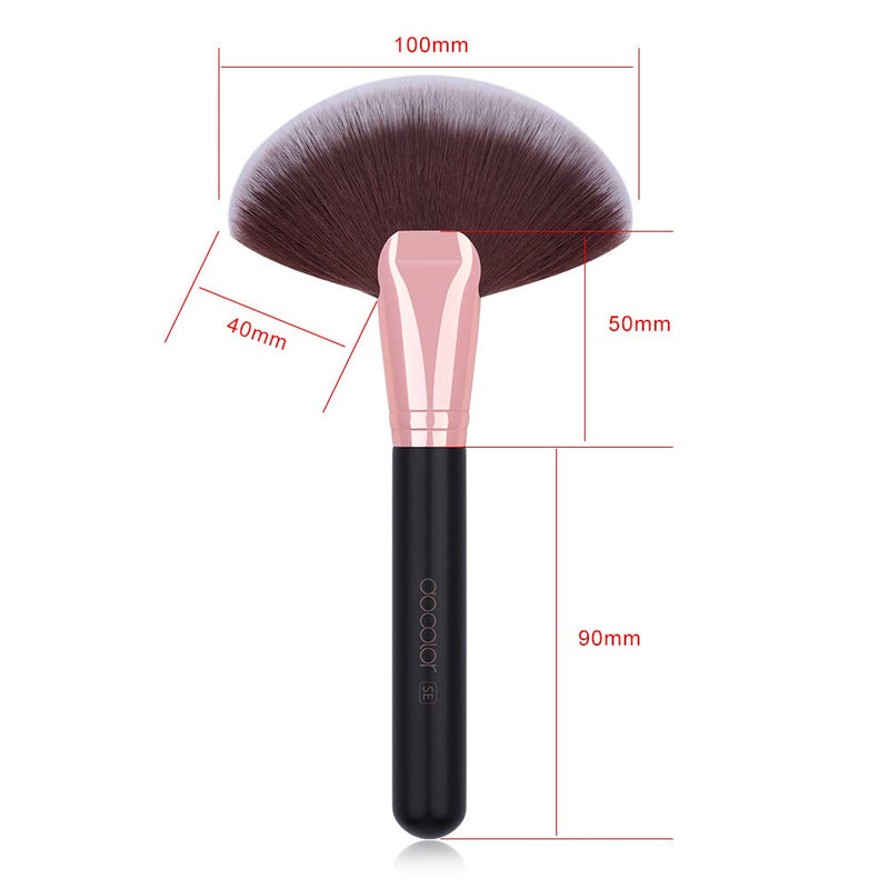 [Australia] - Docolor Makeup Brushes Fan Brush Professional Face Highlighting Make Up Brushes Cosmetic Tool 