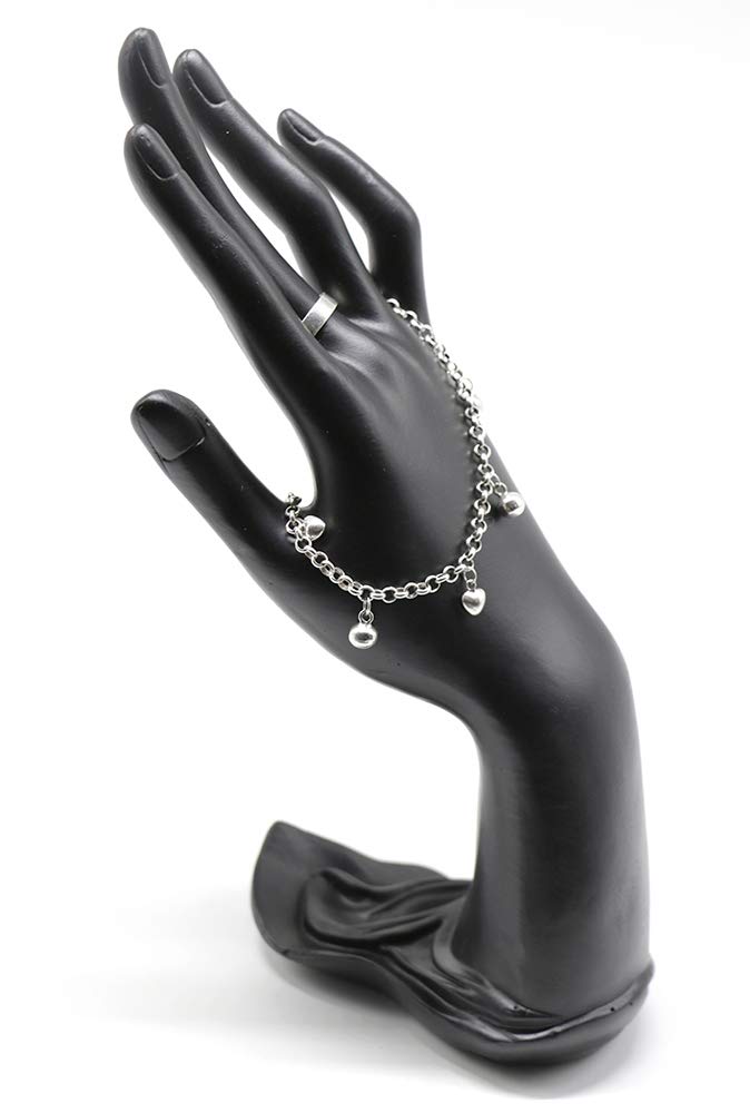 [Australia] - WERSHOW Classic Ring Holder, 9.06"6.07"(in) Bracelet Display, Resin Bracelet Display Stand for Shows, Hand-shaped Ring Display for Jewelry, Black 