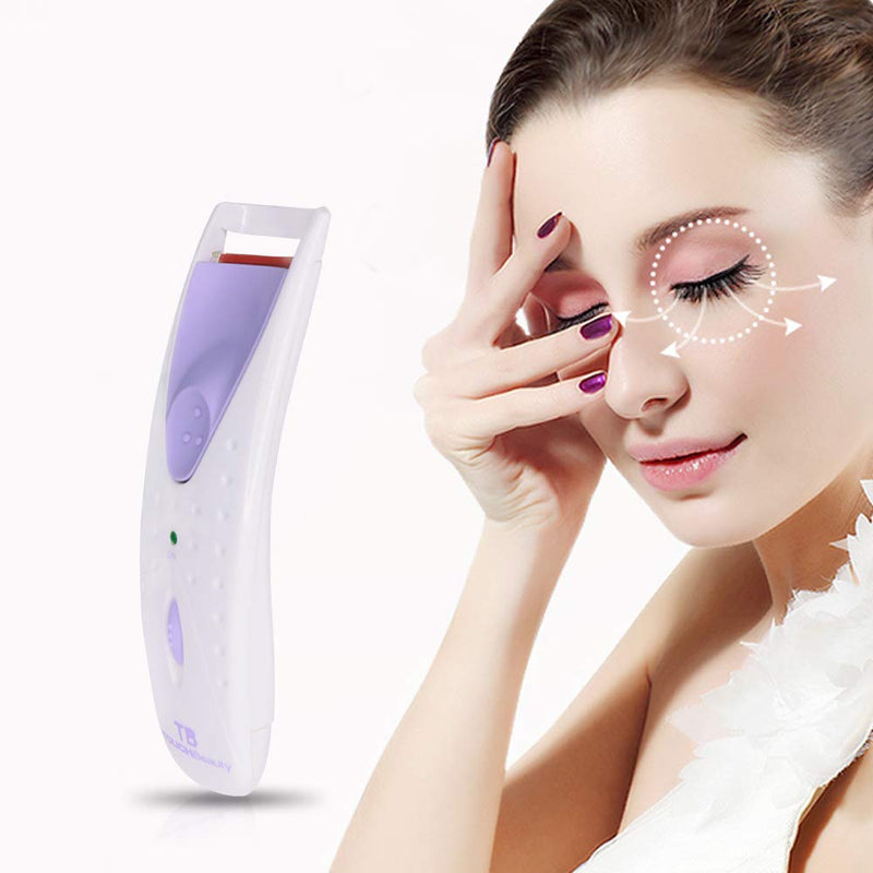 [Australia] - TOUCHBeauty Professional Heated Eyelash Curler with Silicone Refill Pad Curling Tool for Women Long Lasting Naturally Eyelashes TB-2003 Purple 