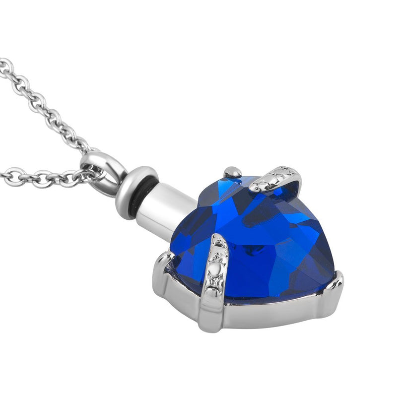 [Australia] - CharmSStory JAN-DEC Heart Urn Necklaces Cremation Ashes Holder Memorial Love Pendant September 