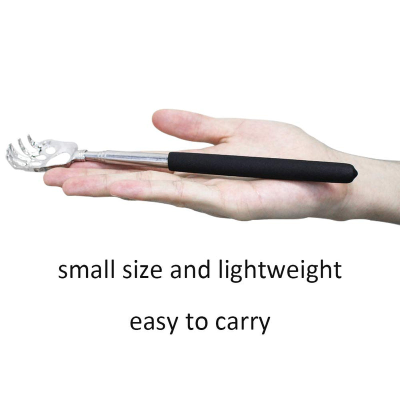 [Australia] - Back Scratcher, Bear Claw Telescopic Back Massager Tool with Soft Rubber Handles, Extendable Telescope Backscratcher Eliminating Back Itching for Both Human and Pets (Black) Black 