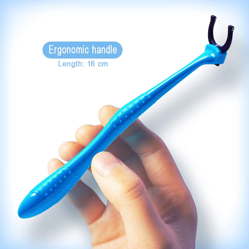 [Australia] - TEEsmile Evolutionary Clean Dental Flossers, Kit of Handle(s) Plus Refillable Heads (2 Long Handles, +200 Tightened 2-Strand Refills) 202 Piece Set 
