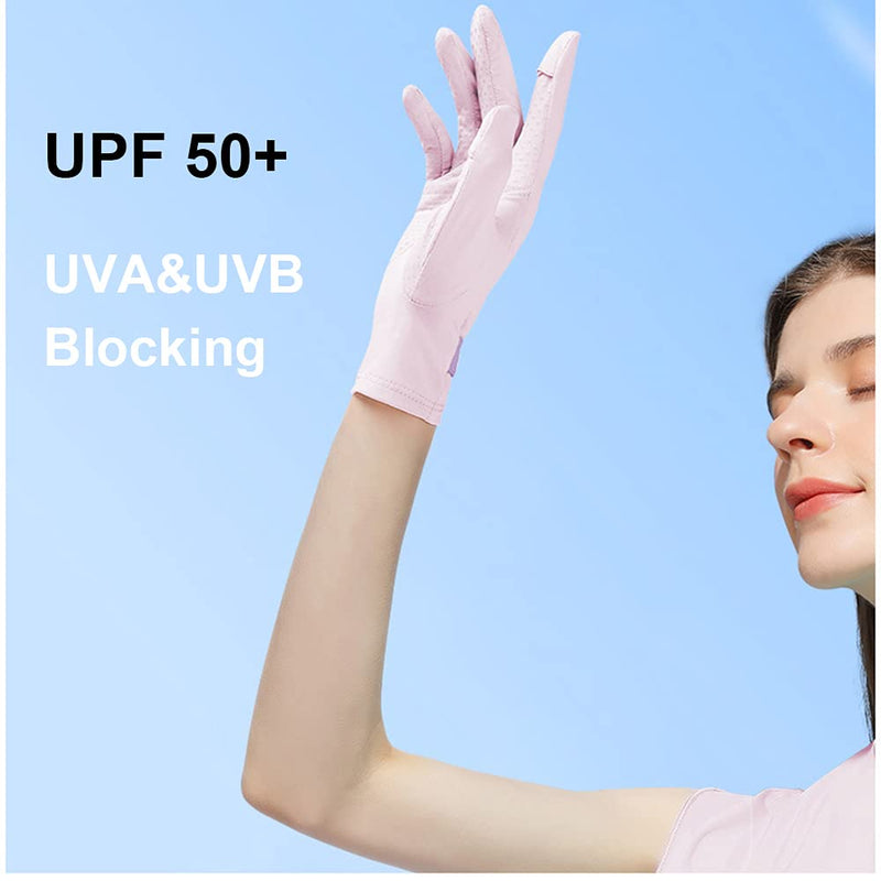 [Australia] - Unisex UPF 50+ Summer UV Protection Non-slip Cycling Gloves Aqua 