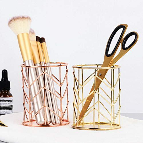 [Australia] - BE-TOOL Metal Pencil Holder, Pen Pot Organizers Rose Gold Nordic Style Durable Exquisite Brush Holder for Desk, Home, School(1Pcs) 
