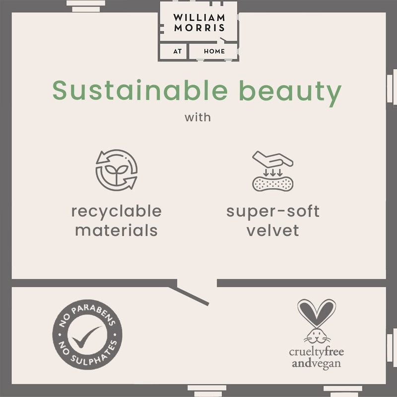 [Australia] - William Morris at Home Lavender Sleep Mask | Sleep In Comfort With Perfect Blackout | Soft Velvet For Comfort | Cruelty Free & Vegan Friendly Strawberry Thief 
