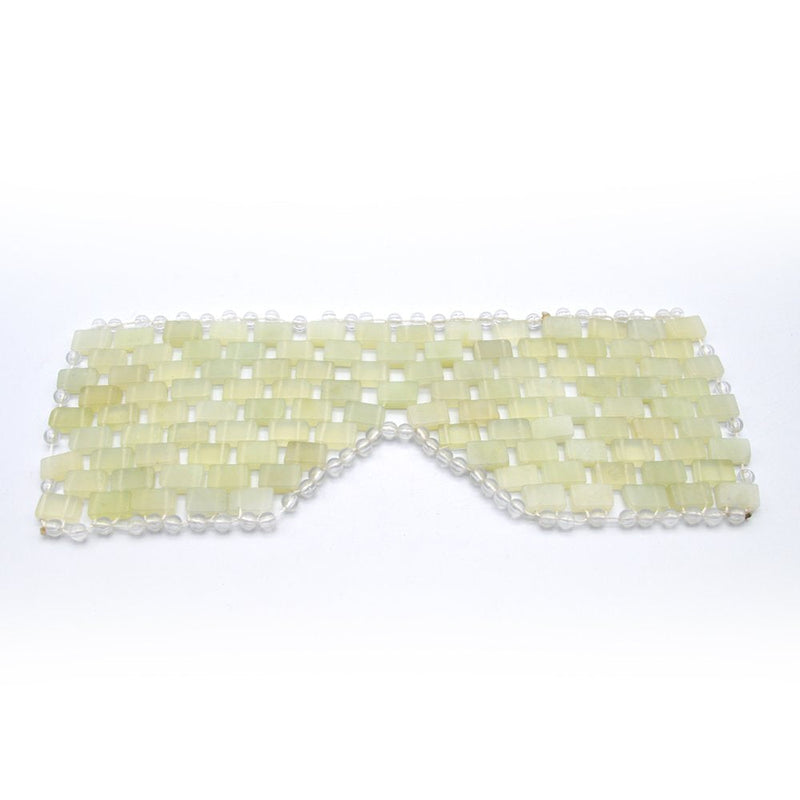 [Australia] - Natural Jade Sleep Mask & Blindfold,Natural Jade Eye Mask,Anti-Aging Hot or Cold Therapy Eye Mask Which is Soothing Cooling Detoxifying (Xiuyan Jade) 