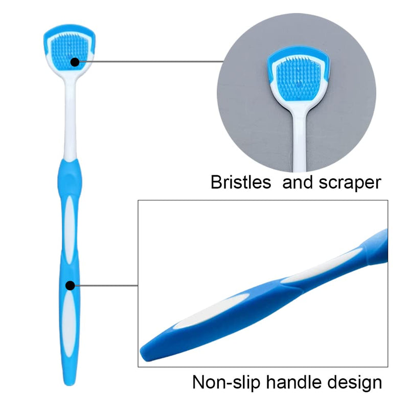 [Australia] - 2 Pcs Tongue Scrapers Portable Tongue Brushes Non Slip Tongue Cleaners for Fresh Breath Dental Eliminate Bad Breath 