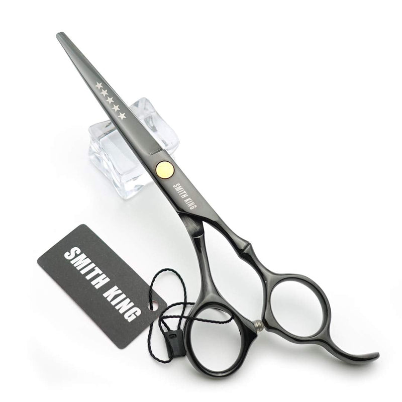 [Australia] - Hairdressing Scissors Set Hair Scissors Set Thinning Scissors Blending Texturizing Shears Set Professional Hairdresser Haircut Salon Barber Scissors Kit with Comb for Man, Women and Kids 6.0 Inch Bright Black 