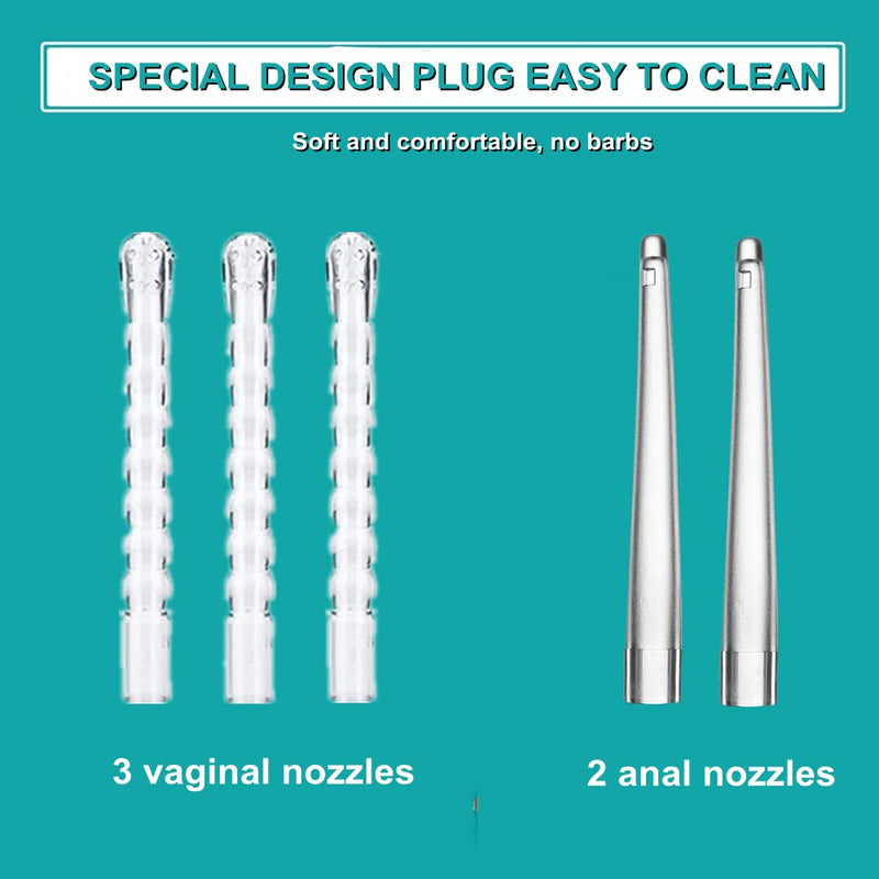 [Australia] - Vaginal Douche Enema Cleaner 600ml Reusable Manual Pressure Anal Vaginal Cleaning System Portable Kit 