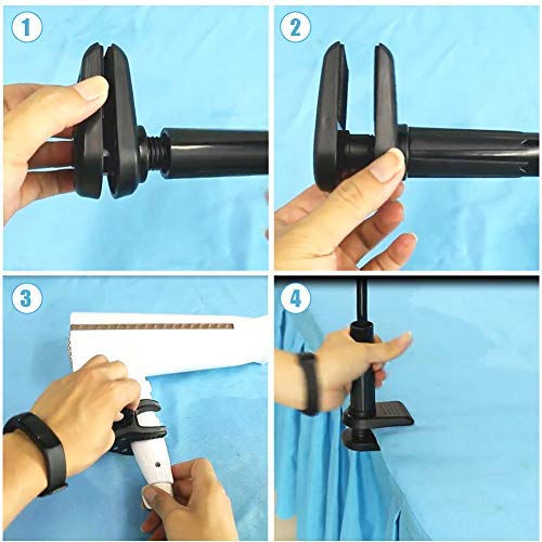 [Australia] - Pet Hair Dryer Holder 360 Degrees Rotatable Hands-free Hair Dryer Stand Aluminum Alloy Gooseneck Dog Cat Grooming Table Hair Dryer Clip Holder with Clamp Mount 