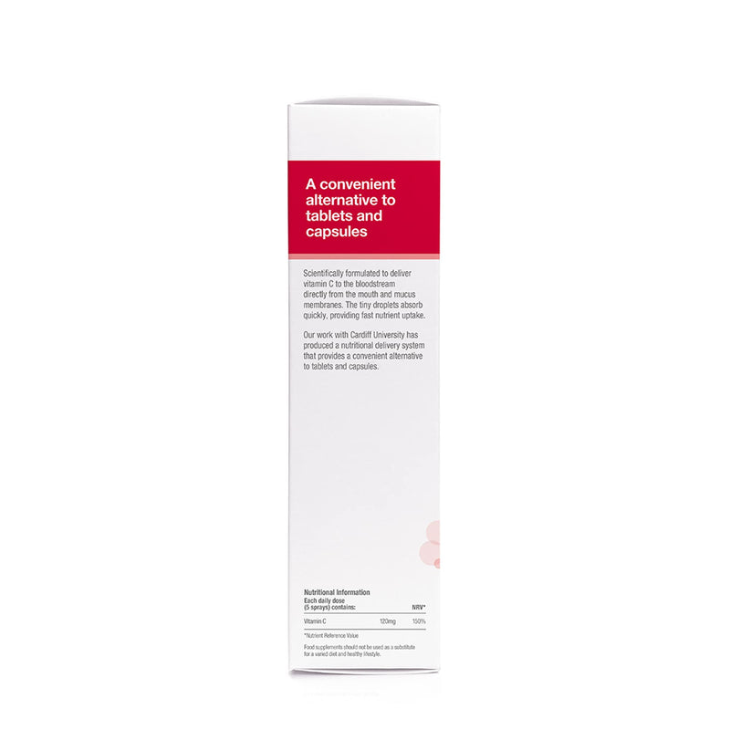 [Australia] - BetterYou Vitamin C Daily Oral Spray | Selenium, Vitamin B2 and Green Tea Extract | 100mg per daily serving | Natural Cherry and Pomegranate Flavour | 25ml 