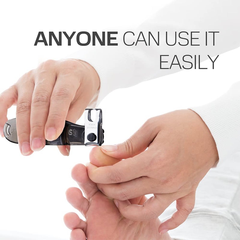 [Australia] - Steinder Toenail clippers, EASY Nail clippers Self Pedicure tool for ingrown Toe nail,EZ grip & Effortless 360 Degree Rotary Blade & Nail Catcher Design 
