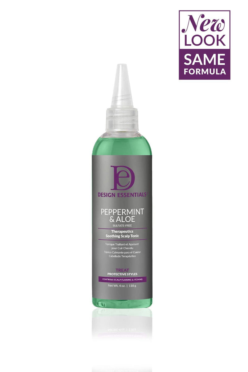 [Australia] - Design Essentials Peppermint & Aloe Soothing Scalp & Skin Tonic for Instant Itch Relief from Scalp Irritation-4oz. 