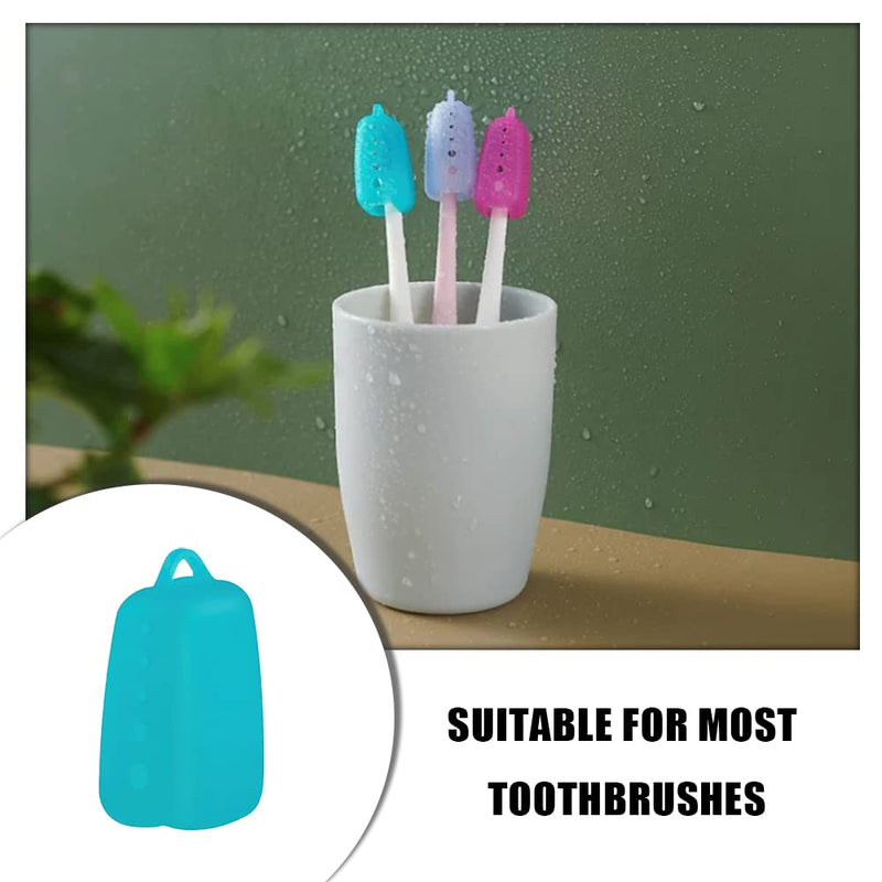 [Australia] - 15 Pcs Toothbrush Cover Caps Silicone Toothbrush Head Covers Toothbrush Protective Cases for Travel and Home 