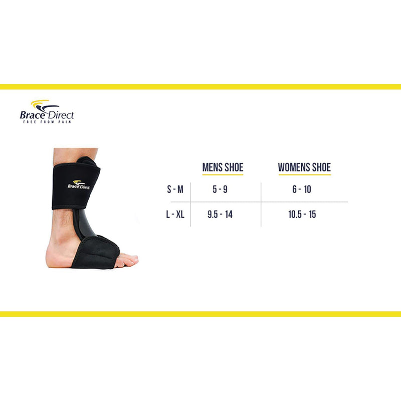 [Australia] - Dorsal Adjustable Night Sleeping Splint - for Plantar Fasciitis Relief, Arch Support, Heel Foot Pain, Achilles Tendonitis, Drop Foot, Comfortable fit on Left or Right Foot by Brace Direct S-M 