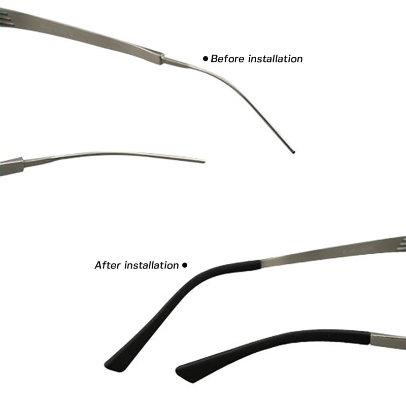 [Australia] - Skyzone Eyeglass End Tips,5 Pairs Silicone Anti-Slip Ear Hook Holder Grip Ear Sock Leg Tubes Eyeglasses Replacement for Metal Thin Sunglasses Eyeglass Legs 