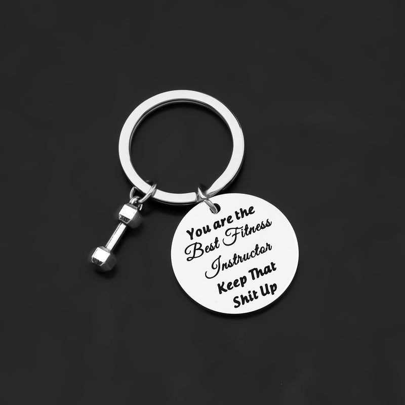 [Australia] - FAADBUK Fitness Instructor Keychain Personal Trainer Gift You are The Best Fitness Instructor Keep That Shit Thank You Gift for Fitness Instructor Fitness Instructor key 