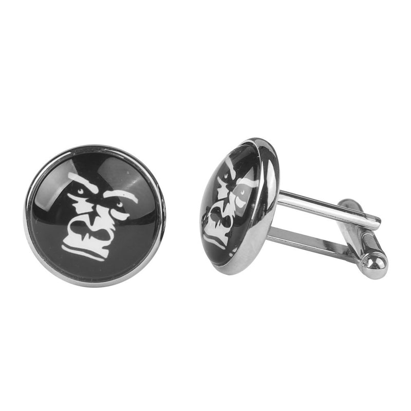 [Australia] - ZUNON Treble Cufflinks & Tie Clip Music Note Music Instrument Musician Arts Gift for Men Husband Fiancee Silver Cufflink Tieclip Set 