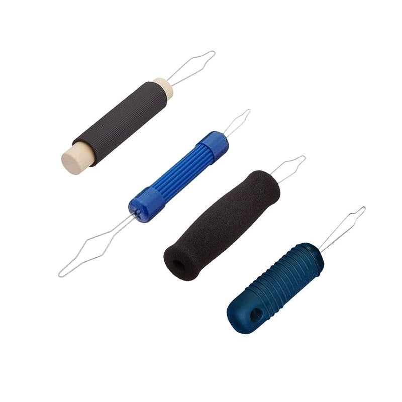 [Australia] - Sammons Preston 51730 Button Hook with Zipper Pull, Plastic Zipper Puller and Button Assist Tool with 1" Handle for Pulling Small Zippers and Buttoning Pants and Shirts, Dressing Aid Plastic Handle 