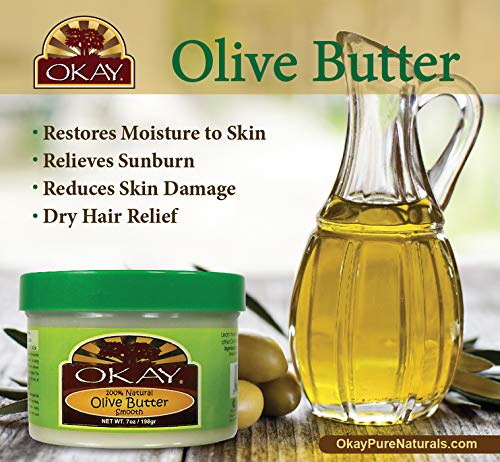 [Australia] - Okay, Olive Butter For Skin Hair Restores Moisture to Dry Damaged Skin Heals Nourishes Conditions Hair 100 Natural OKAYOLIVEB7, 7 Ounce 