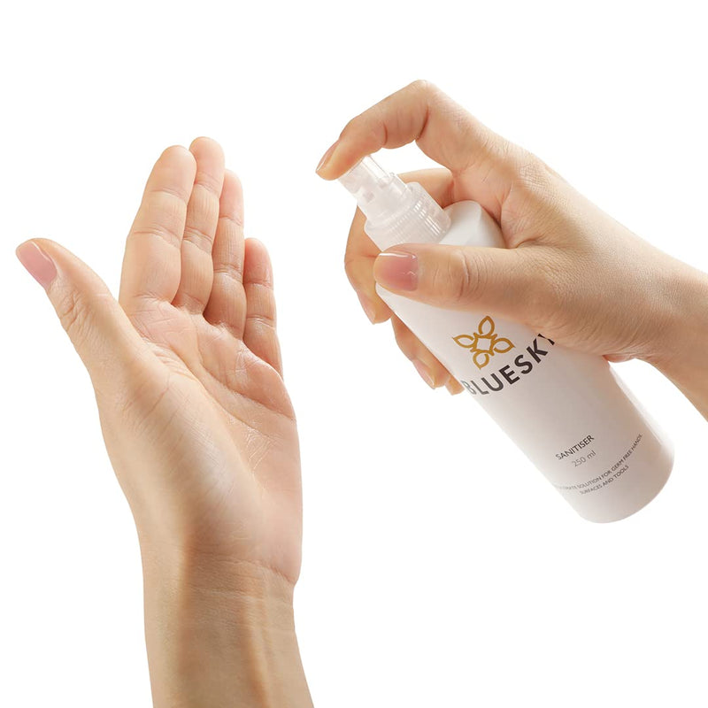 [Australia] - Bluesky Hand Sanitiser Spray For Nails and Surfaces, Antibacterial Cleanser, 99.9 Percent Isopropyl Alcohol, 250 ml 