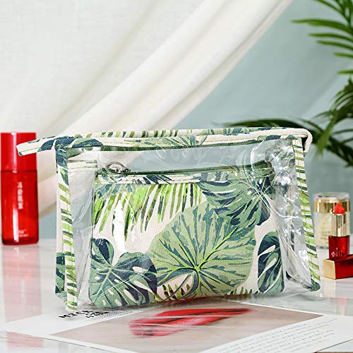 [Australia] - WMZYIQI Multifunctional Transparent Makeup Bag Hanging Toiletry Bag Waterproof Cosmetic Bags Travel Set for Women with Large Capacity (Forest) Forest 