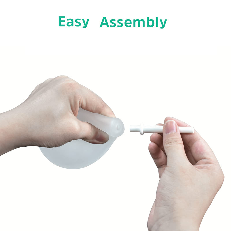 [Australia] - Clear Silicone Enema Bulb Anal Douche Kit for Colon Cleansing Men Women with 5Pcs Enema Replacement Nozzle Tip Applicator, Enema Vaginal Pump Rectal Irrigation Syringe Squeeze Ball Feminine Wash Care 5 Piece Set 