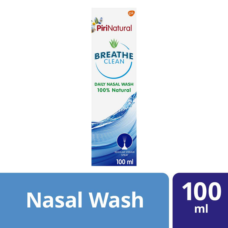 [Australia] - PiriNatural Daily Nasal Wash, Breathe Clean, Allergens Hayfever & Dust Wash, 100ml 