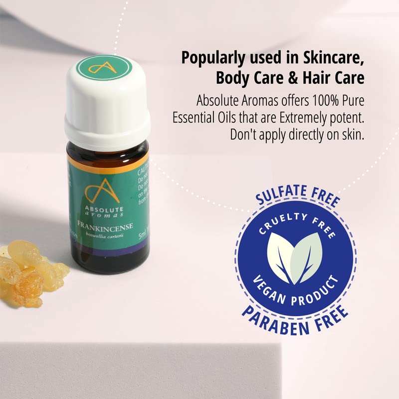 [Australia] - Absolute Aromas Frankincense Essential Oil 5ml - Pure, Natural, Undiluted, Cruelty Free and Vegan � For Aromatherapy, Diffusers, Candle Making and DIY Beauty Recipes 