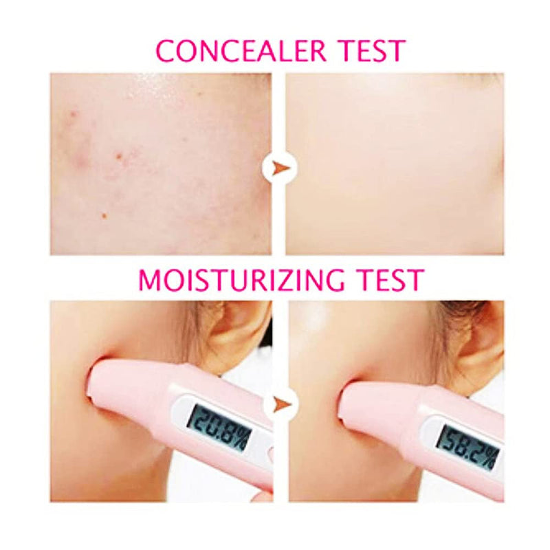 [Australia] - Mushroom Head Air Cushion CC Cream Foundation Cover Concealer Makeup Moisturizing Brightening Pigment Liquid Foundation, Even Skin Tone Makeup Base BB #Light White Light White 