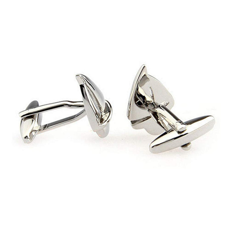 [Australia] - Nautical Sailing Sailboat Silver Cufflinks 